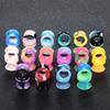 32 Stück/Los Silikon Ohr Plug Tunnel Flesh 3-25MM Doppelt geflanschter Ohrdehner Expander Ohrring Piercing Kits Ohr Dehnungen