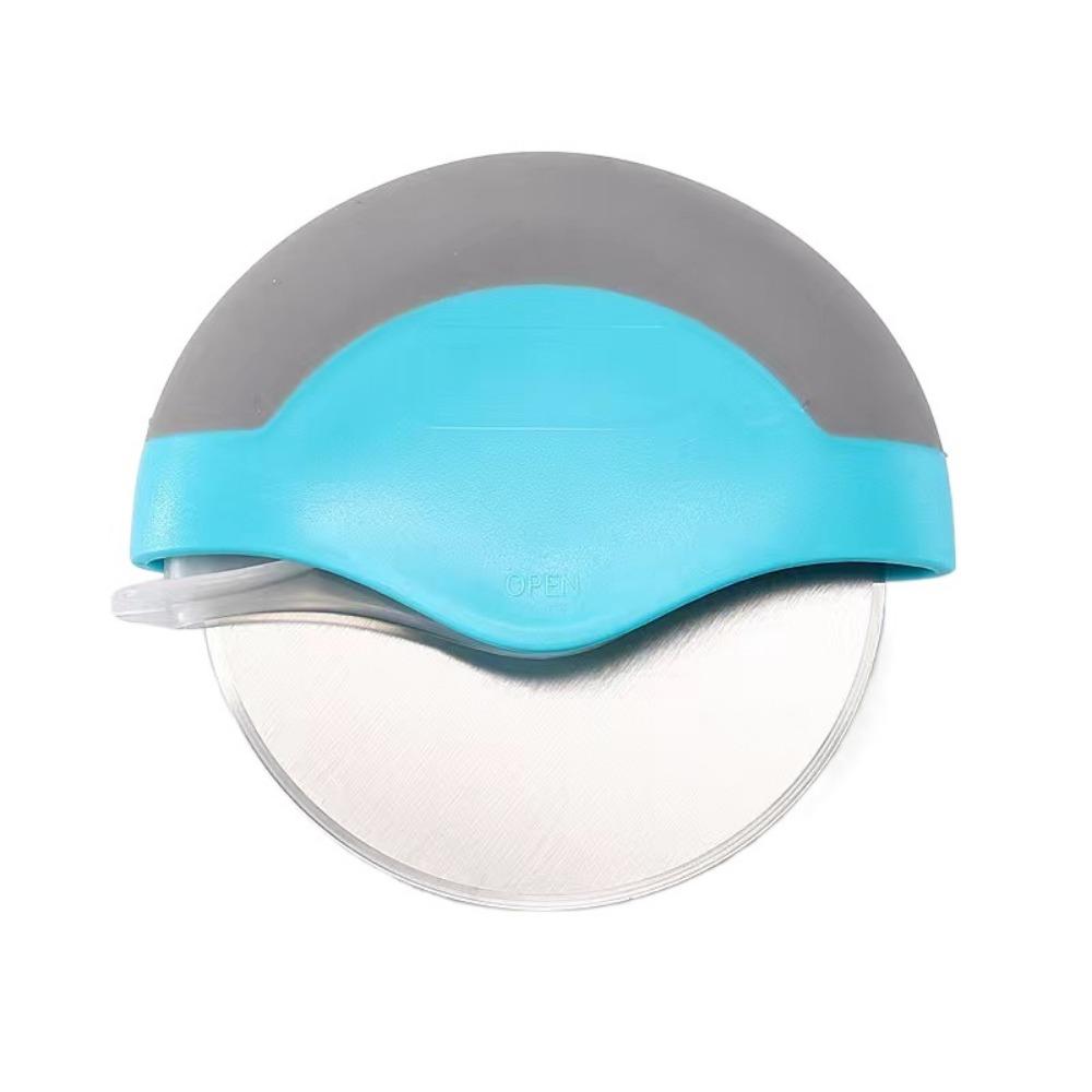 

Легкий слайсер для пиццы Круглый вращающийся слайсер для нарезки пиццы Креативный нож для пиццы для дома синий