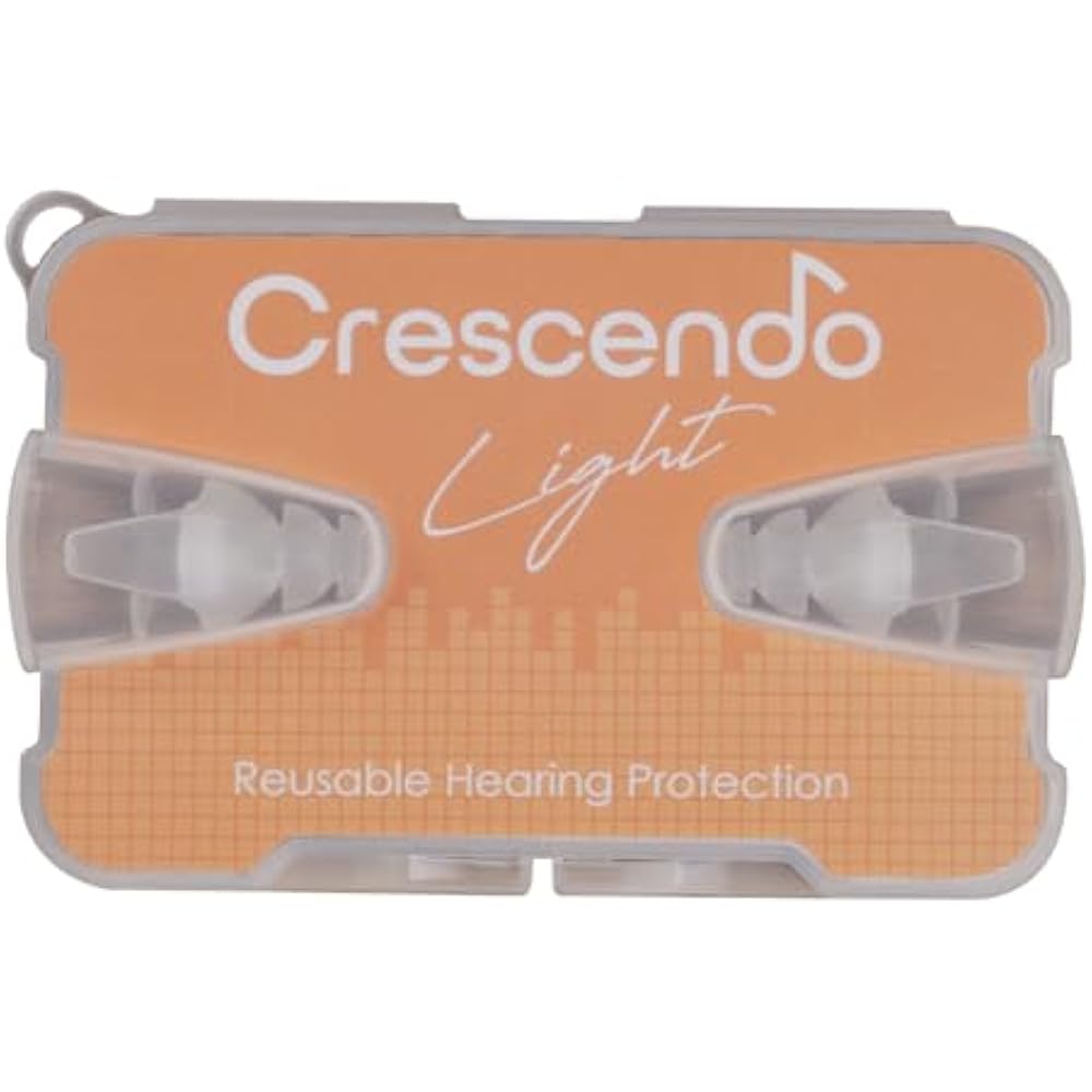 CRESCENDO Live Earplugs Music Light Ear Protectors/Listening/Natural Sound and Breathable/Medium