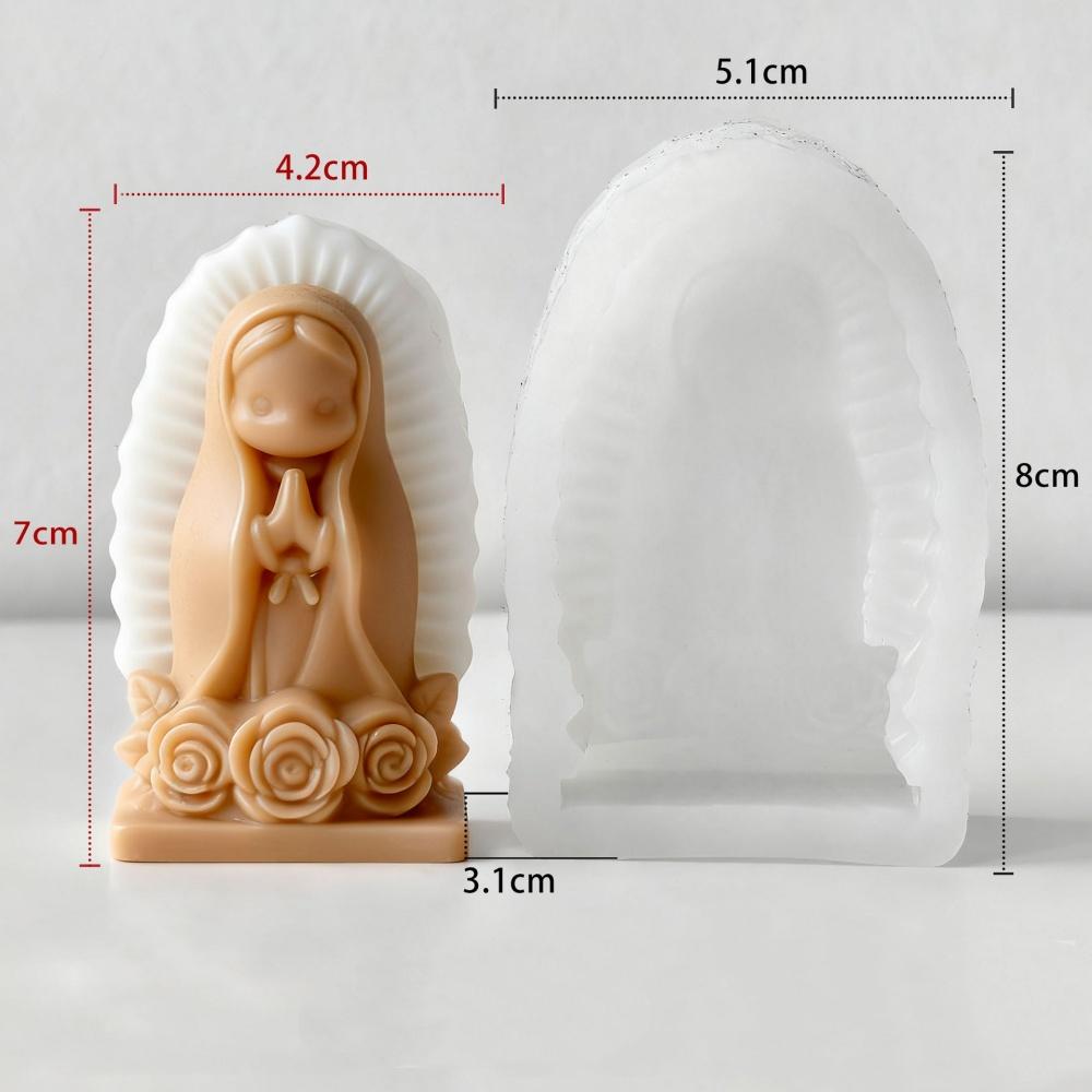 

3D Pray Little Girl Candle Silicone Mold DIY Handmade Aroma Plaster Resin Ornaments Mould Chocolate Baking Molds Home Decor