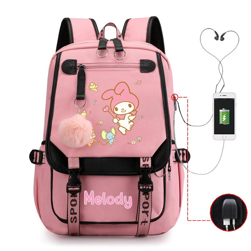 Cartoon Pink Rabbit Children'S School Bag Elementary School Girls Large Capacity Japanese Girls Backpack