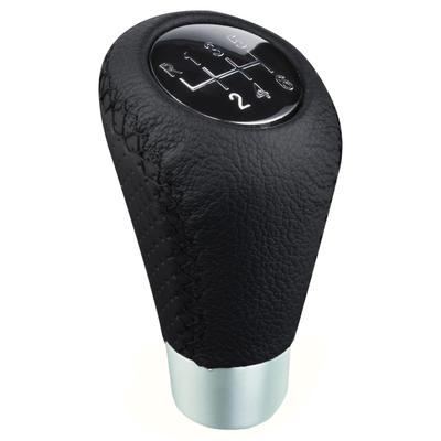 Abfer 6 Speed Shift Knob PU Lever Handle Shifter Auto Manual Vehicle Car Accessories Interior (Black)