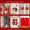 Wedding Room Décor Set: Bride & Groom's Background Wall with Double Happiness Decor