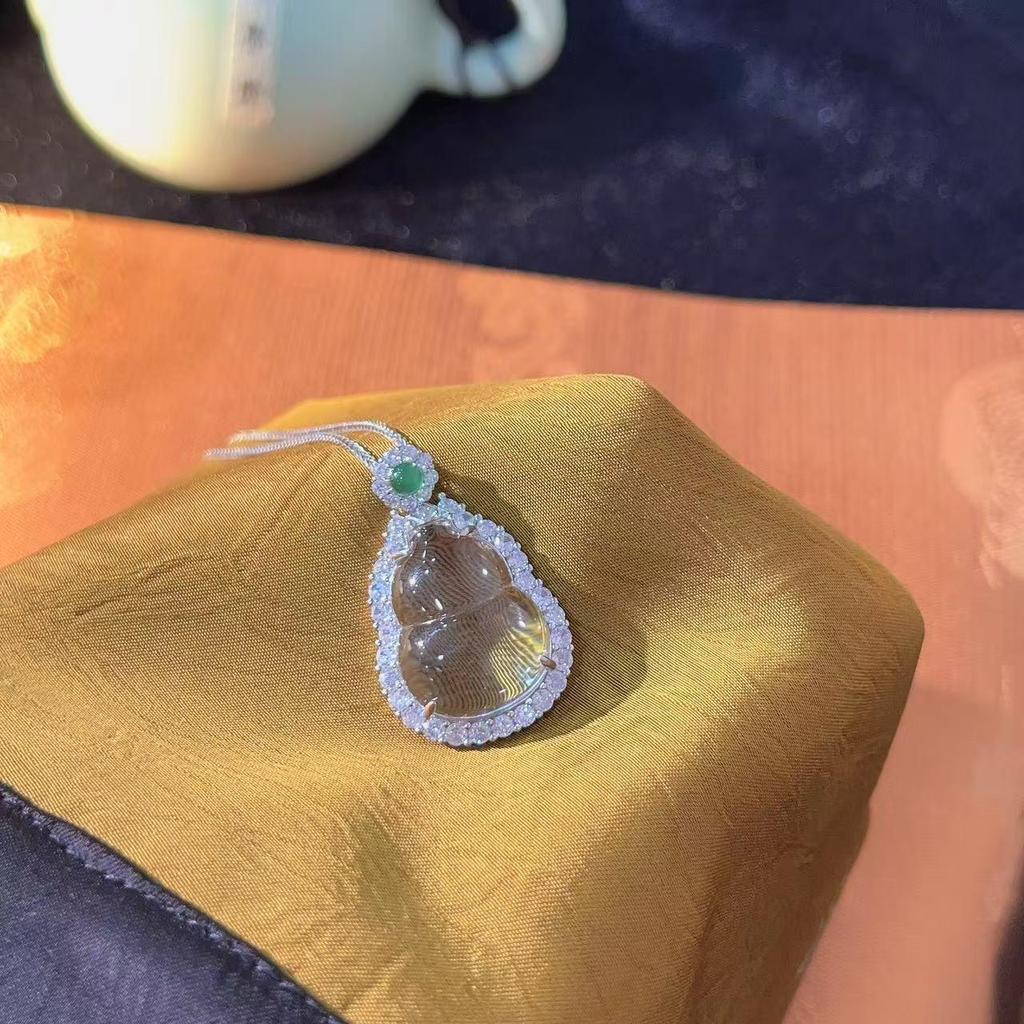 S925 Sterlingsilber Eiskristall Kürbis Anhänger Halskette - Elegante Schlüsselbein Kette, Perfekt für Qixi oder Geburtstagsgeschenk