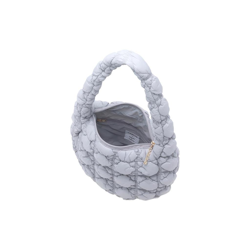 New CARLYN Nylon Cloud Bag Handbag Shoulder Bag Medium Size Women's Gray Blue H71307020X
