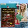 Holiday Rescue Vehicle Countdown Calendar Acrylic Christmas Tree Decor With 24 Surprise Accessories For Gift Exchange