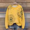 Long Sleeve Pullover Sweaters For Women O Neck Casual Cute Printing Knit Oversized Sweater