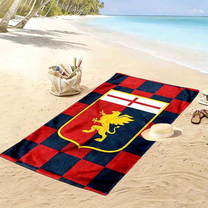Genoa CFC Poster Beach Towel, Large Soft Quick Dry Towel for Beach Camping Swimming