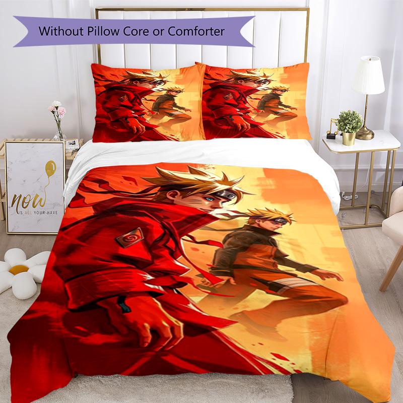Naruto Bed Linen Set Perfect for Living Room Machine Washable Perfect Gift for Friends Family