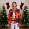 Women'S  Sweater Cute Fun Printing Sweater Fall And Winter Long Sleeve Knitted Sweater
