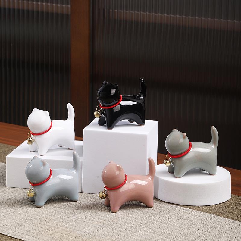 

Creative Ceramic Kitten Decoration - Adorable Cartoon Pet for Home or Birthday Gift