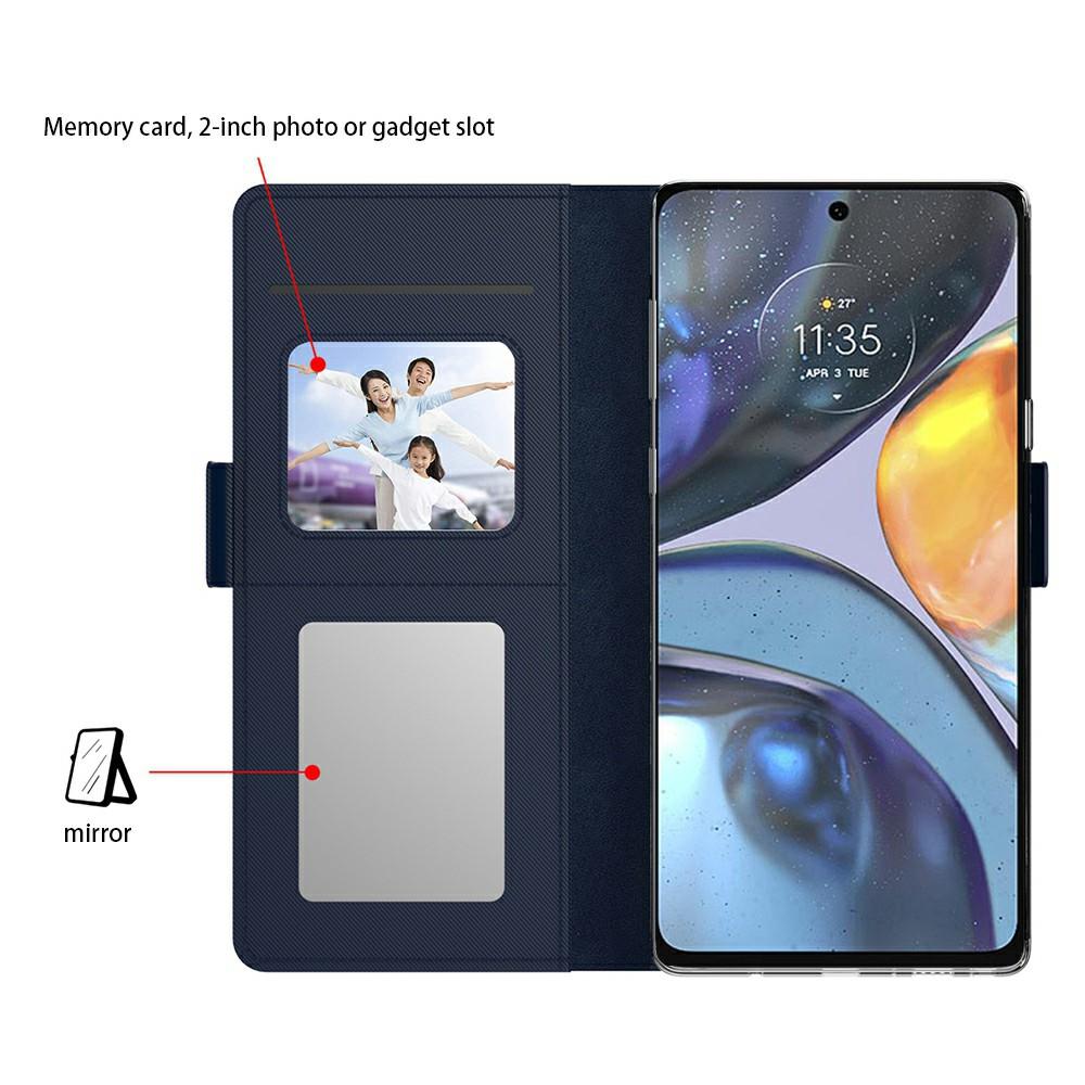 For Motorola Moto G86 5G Case Stand PU Leather Phone Cover Card Holder Mirror