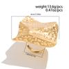 Vintage Geometric Pleated Flower Joint Rings Gold Silver Color Irregular Imitation Pearl Knuckle Ring Hollow Out Fashion Jewelry for Women Men