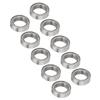 10PCS RC Ball Bearing Kit Steel Low Friction High Rotation Speed Silver Metal Shielded Ball Bearing for ZD Racing