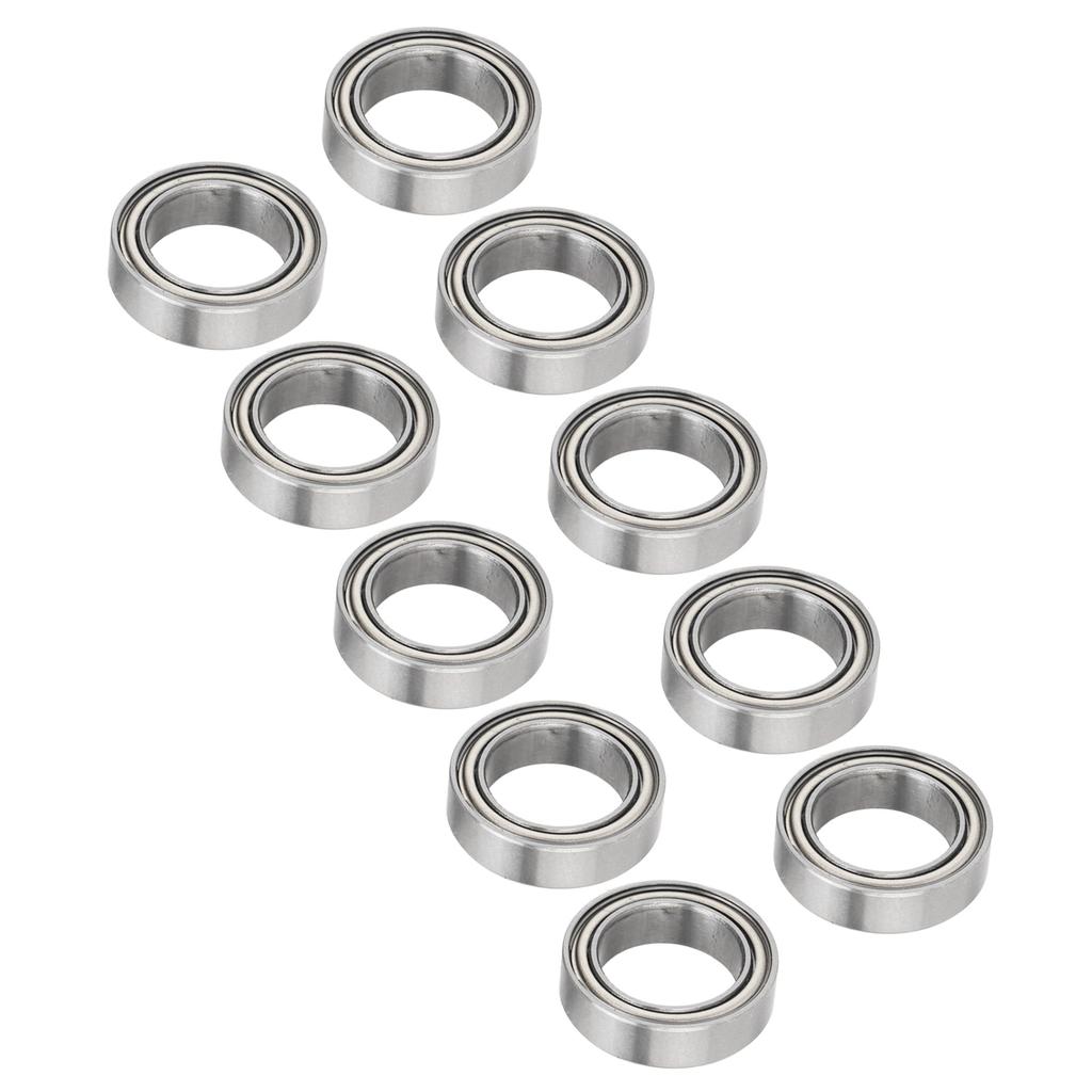 10PCS RC Ball Bearing Kit Steel Low Friction High Rotation Speed Silver Metal Shielded Ball Bearing for ZD Racing
