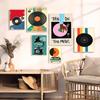 Retro Vinylplaat Print Mid Century Muziek Minimaal Pastel DIY Plakposter Luxe Muursticker voor Woonkamer Bar Decoratie