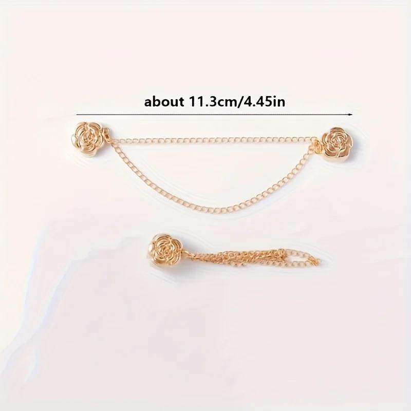 3pcs Sliver Magnetic Adjustable Trouser Legs Clips For Pants Pin Retractable Fixed Leg Pants Loose Button For Jeans Cardigan