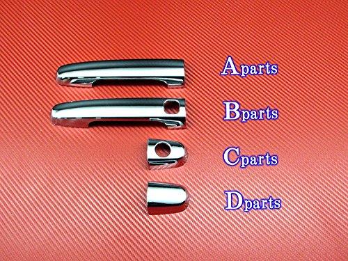 BRIGHTZ Chrome Outer Door Handle Covers for Toyota Avensis 250 Series, Full Coverage, Smart Key Compatible [COR-NOBU-FS-A2B2C1D3] 878