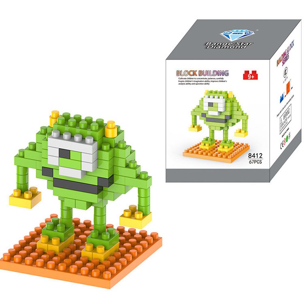 Mini Cartoon Building Blocks Cute Shape DIY Puzzle Toy with Bright Color for Kids