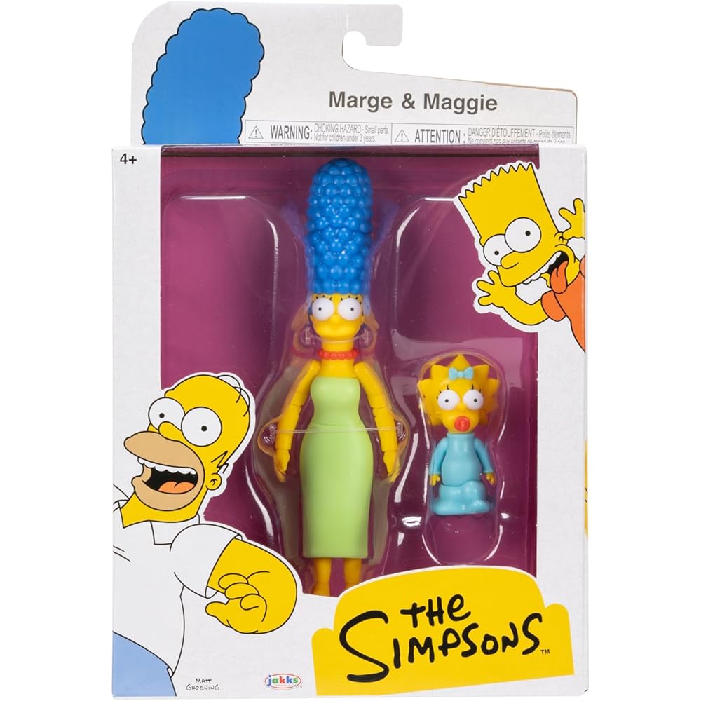 Simpsons Action Figure Wave #3 Marge Simpson and Maggie Simpson 5 Inch Collectible Toy
