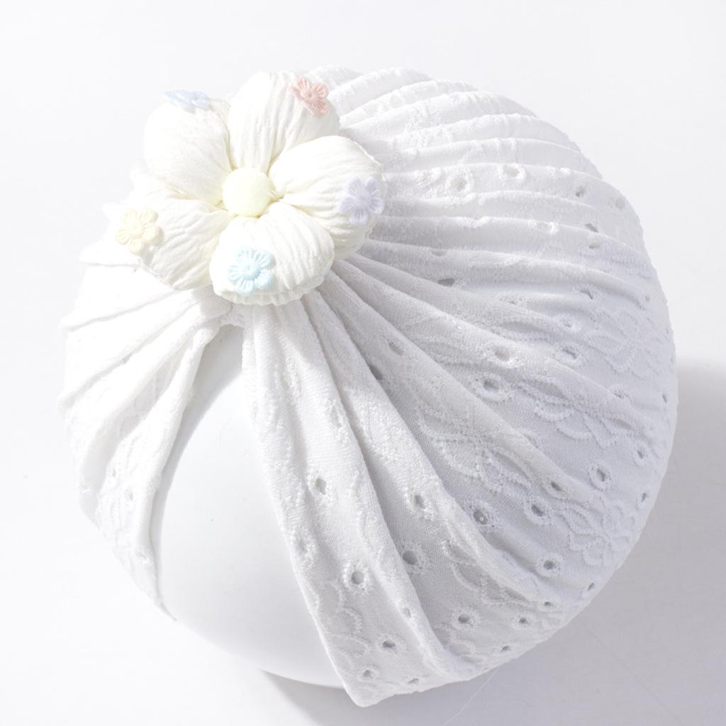 Summer Thin Breathable Baby Beanie Cute Flower Pattern Unisex Washable Eco-Friendly Kids Hat 18cm*17cm&Polyester/Cotton