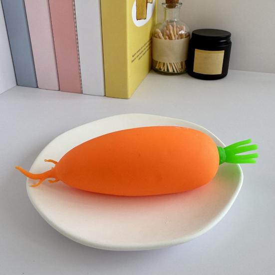 1/2Pcs Simulation Carrot Rabbit Squeeze Toy Stress Anxiety Relief Bunny Vegetable Sensory Toy Soft TPR Calming