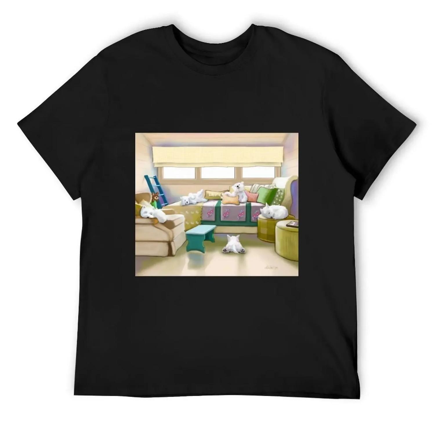 

Westie Retreat T-Shirt Louboutins essential t shirt anime stuff hippie clothes mens graphic t-shirts pack S чёрный