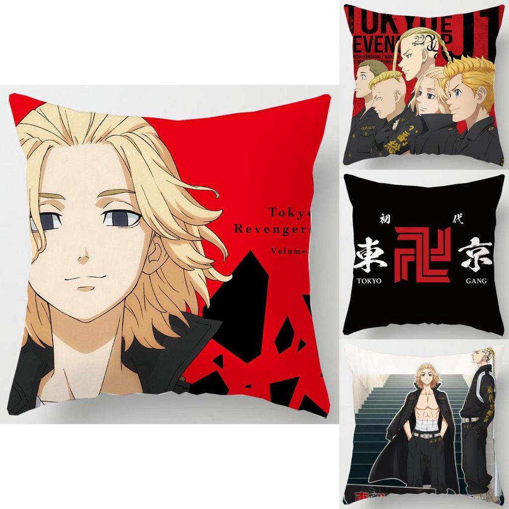 Tokyo Revengers Printed Throw Pillow Cover 18in Soft Cushion Case For Cozy Interiors