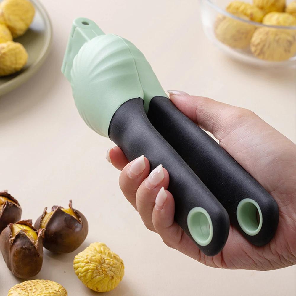 Kastanjemaskin 2 i 1 Hurtigklips Kastanjeåpner Valnøttknekker Kastanjeskallkutter Nøtteknekker Skreller Kjøkkentilbehør
