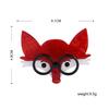 Blucome Acrylic Black Glasses Fox Shape Brooches Handmade Women Kid Animal Brooch Cartoon Brooch Pins Lapel Badges DIY Adornment