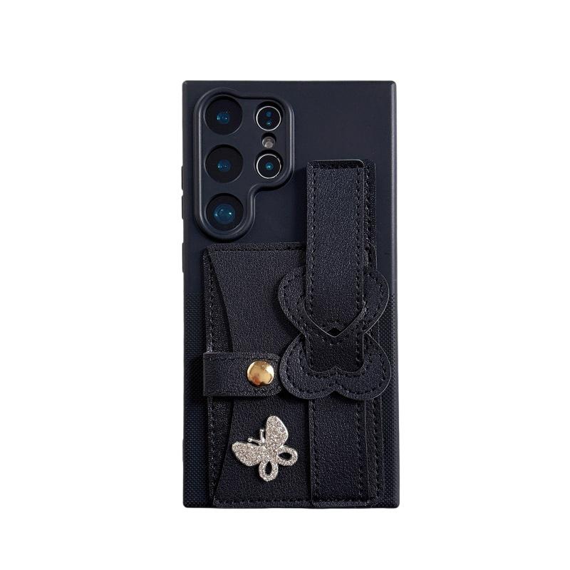 Wristband Holder Flip Wallet Bags Silicone Phone Case For Samusng Galaxy Note 9 10 Plus S8 + S9 S10 Plus S8+ S9+ S10+ Soft Cover