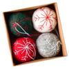 Christmas Felt Snowflake Ball Decoration Pack of 4 Winter Home Decoration