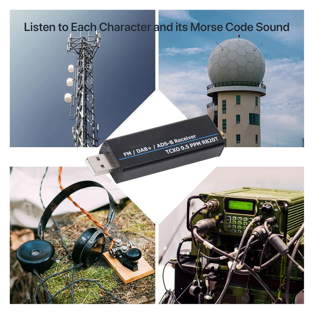 Ricevitore RTL SDR 100KHz a 1766MHz RTL2832U R820T2 0.5PPM TCXO Ricevitore Radio Definito dal Software