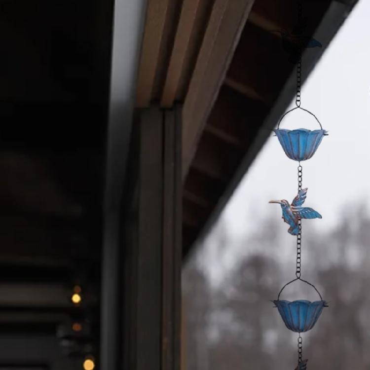 Decorative Iron Rainwater Catcher Chain For Heavy Storms Drainage And Landscape Aesthetic Upgraded Yard Hanging Decors