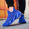 Trend Red Men's Running Shoes Knit Platform Blade Sneakers For Men High Top Socks Slip-on Walking Shoes Women tenis masculino