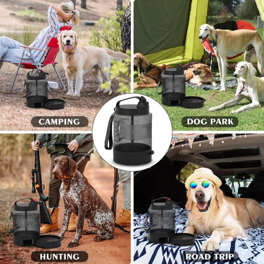 77oz/2.2L Dog Water Bottle 2-in-1 Cats Water Feeder Bowls Multi-use Pet Water Cup  Kitten