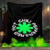 1PC Hot Chili Music Blanket Flannel Throw for Sofa, Indoor, Camping, Living Room, Office, Chair, And Bed Soft Birthday Christmas Gift