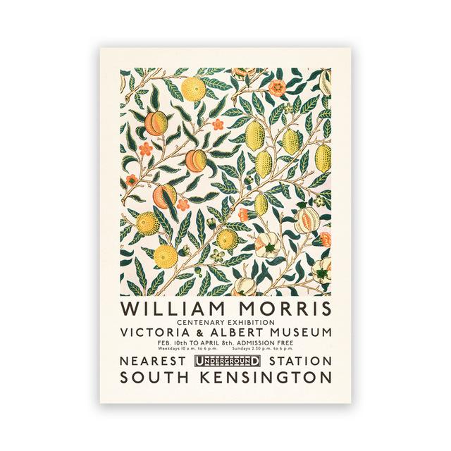 Victoria and Albert Museum Exhibition Poster London Underground William Morris Canvas Print The Art Nouveau Painting Wall Decor