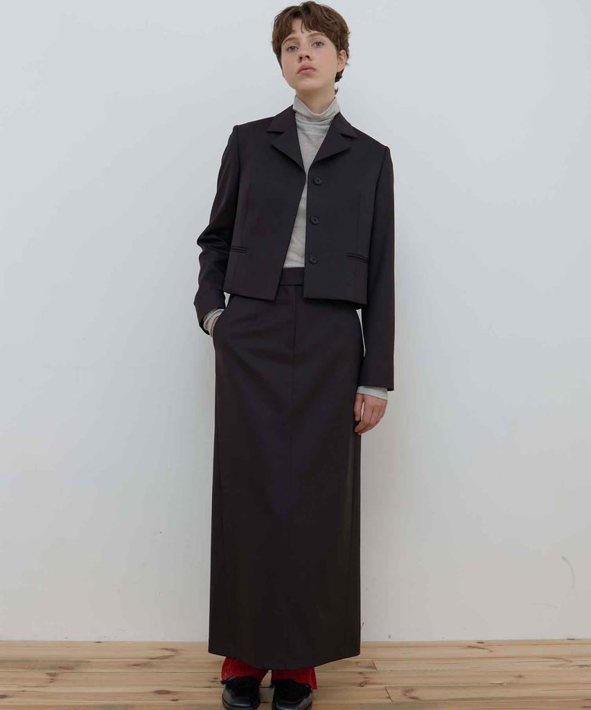Majone Maxi Wool Skirt_Brown