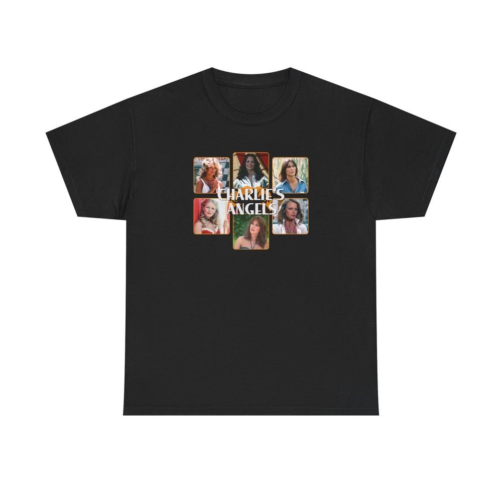 Charlie s Angels Unisex Heavy Cotton Tee, Vintage Shirt, TV Fan Gift Unisex T-Shirt S