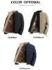 Herren Schwarz-Gold Baumwollgepolsterte Jacke mit Stehkragen und Samt-Graphen-Futter