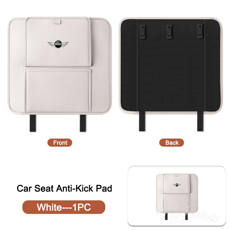 Leather High Quality Car LOGO Seat Back Anti-Kick Protector For BMW Mini Cooper R50 R53 R55 R56 R60 R61 F54 F55 F56 Car stickers QZ8