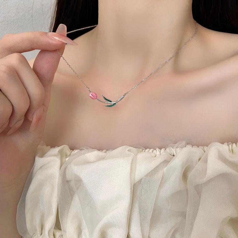 Colier Lalea Proiectat de Nișă Feminină, Lanț de Gât de Vară, Colier cu Flori, Tendință Cadou pentru Cele Mai Bune Prietene