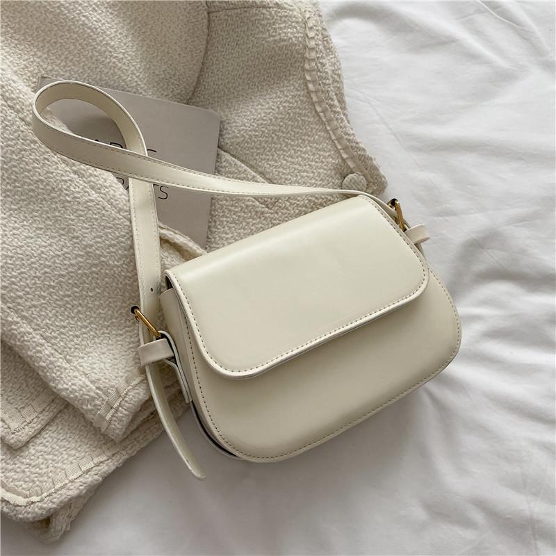 Textured small bag women's  autumn and winter new trendy retro messenger bag underarm shoulder bag solid color small square bag