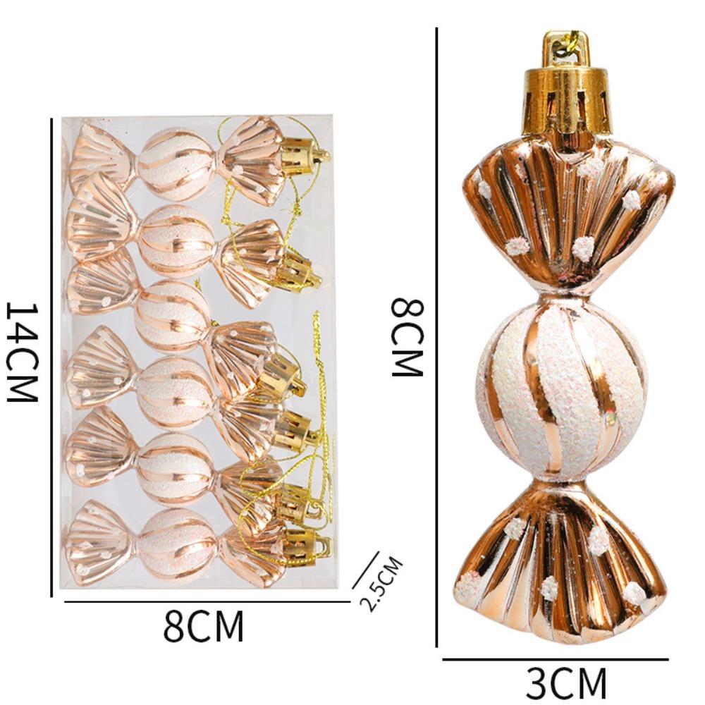 Christmas Decorations, Mini Round Candies, Christmas Tree Ornaments, Electroplated Plastic, Painted Balls, Candy Pendants, Props