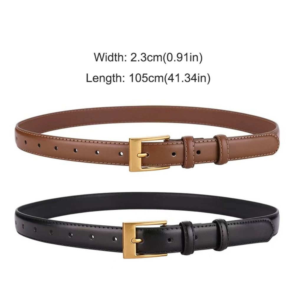 Casual Waist Belt Retro Pin Buckle Waistband Trendy Leather Belt For Women