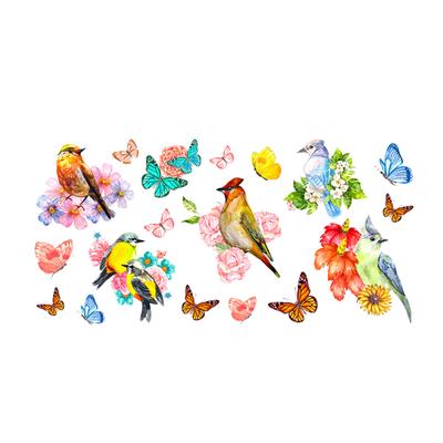 Hummingbird Butterfly Wall Stickers PVC Self Adhesive Sticker Art Decals Glass Window Sticker Bedroom Living Room Home Decor