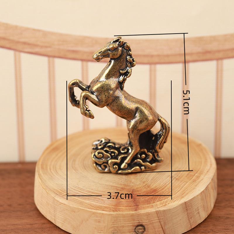 

Одна Бронзова Кінь Настільна Прикраса Вітальня Кавовий Столик Металевий Виріб Домашня Декорація Статуетка Коня E