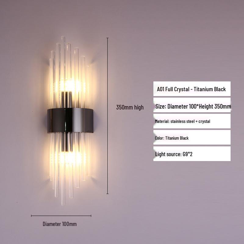 Elegant Luxury Glass Wall Lamp for Living Room, Bedroom, Hotel, or Bedside - Designer Style with Personality