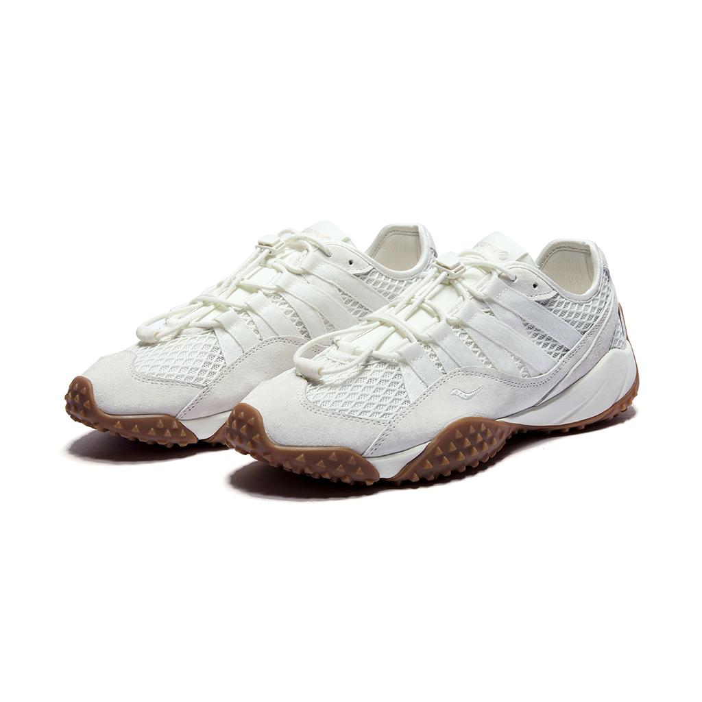 Saucony Surge Spikes 80S Comfortable Versatile Casual Running Shoes Women sneakers Off-White S79115-1
